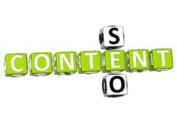 3D Seo Content Crossword on white background